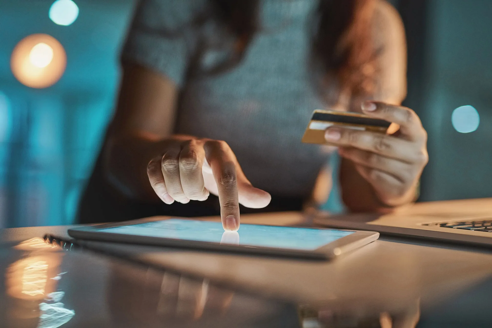 Making payment on a tablet