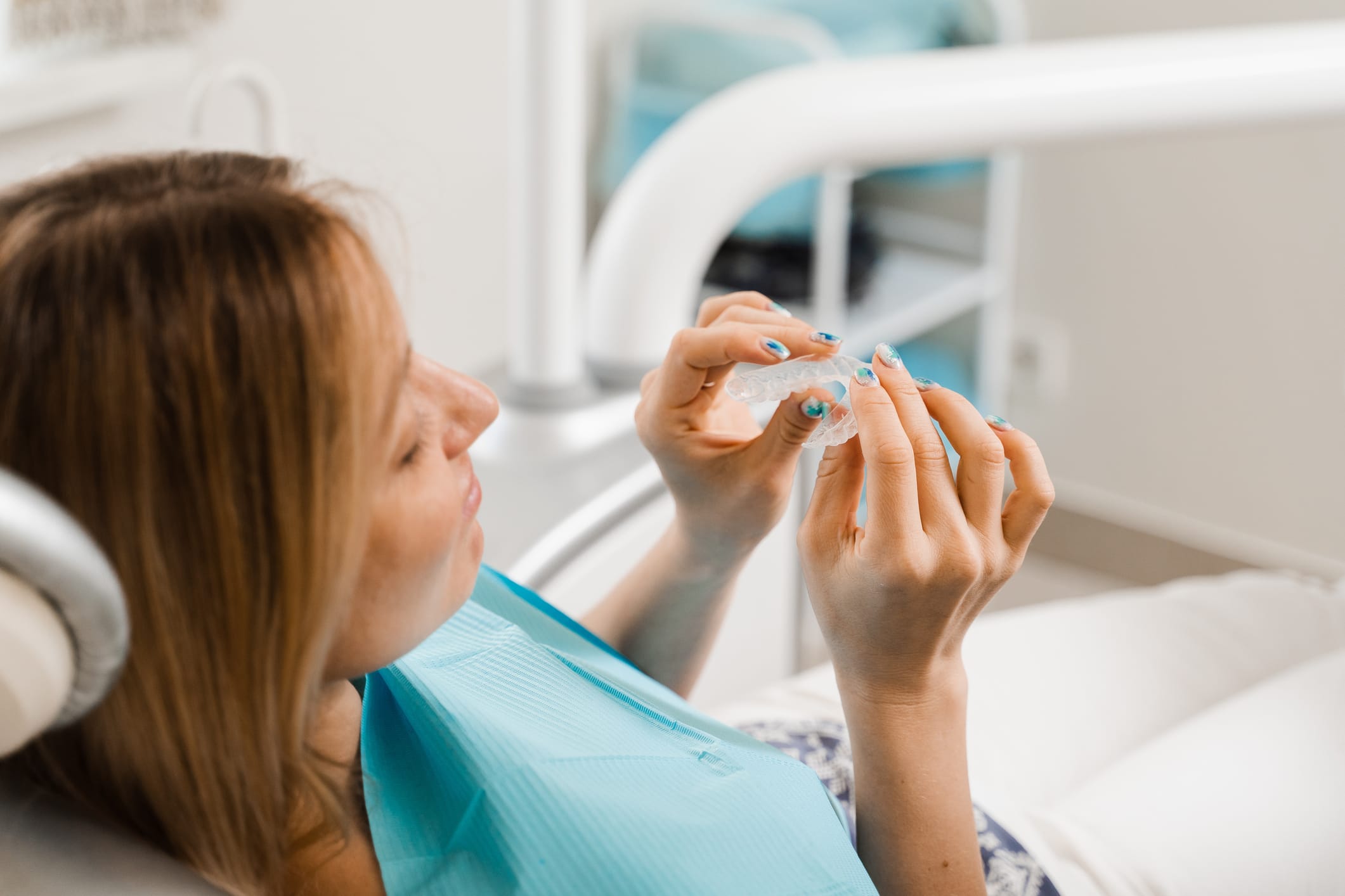 Clear aligner dental splint to help fix Bruxism or teeth grinding in sleep