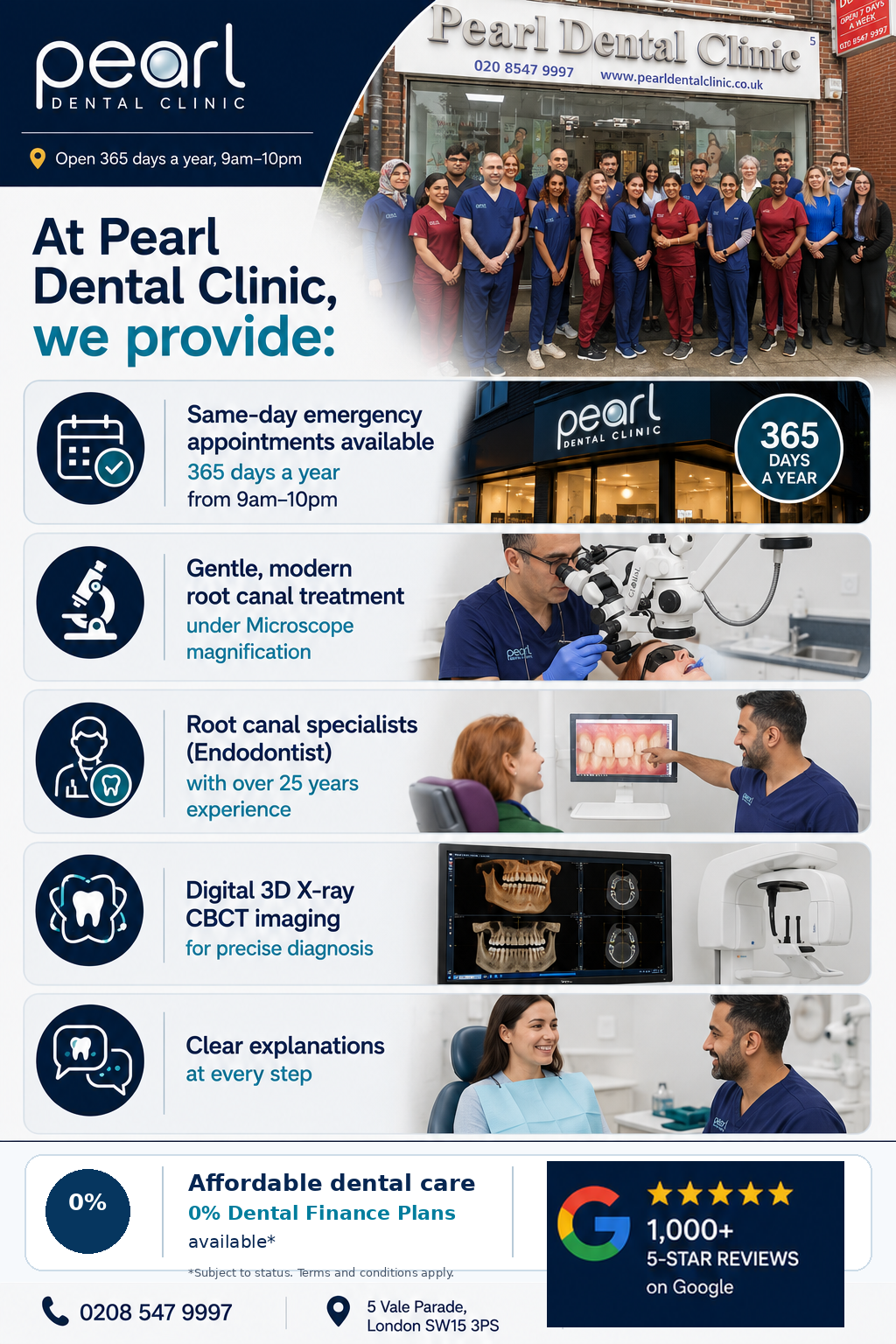 Root canal treatment at Pearl dental clinic